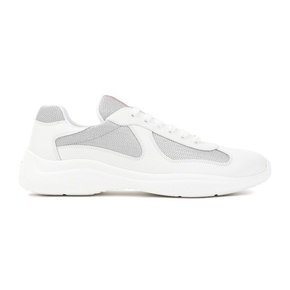 Prada White Leather New Americas Cup Sneakers - NWT - Picture 1 of 5